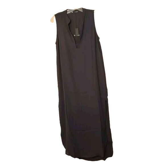 Krisa Dresses & Skirts - New! Krisa Revolve Flowy Chiffon Sheath Slip Dress Black Midi Size XS $275